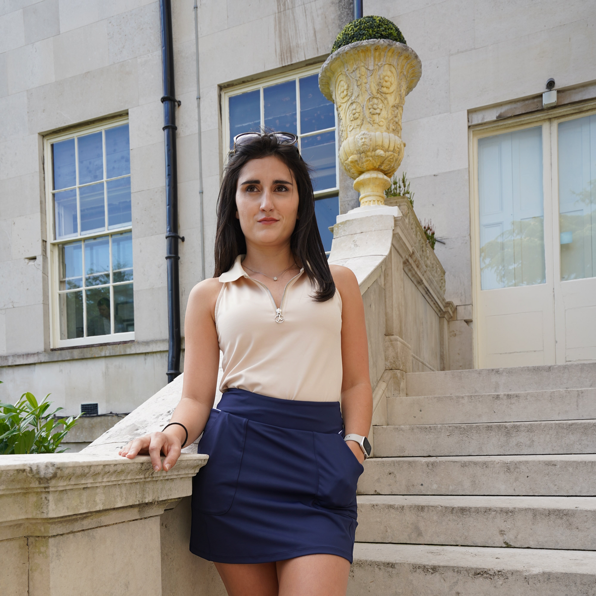 The High-Waisted Skort Navy